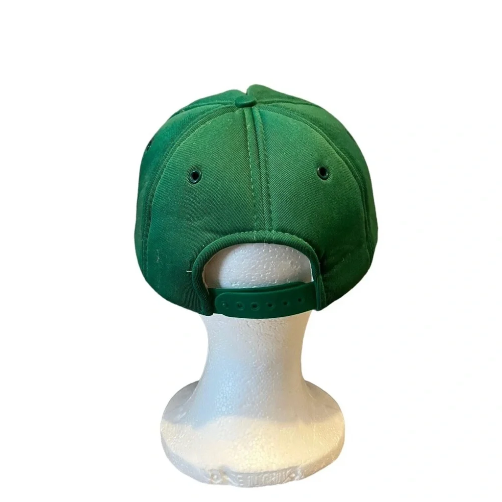 Size-A-Just Trucker Cap Solid Green Snapback Hat As Is‎ Vintage